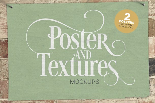 1 Poster  Textures Mockups (2340x1560)